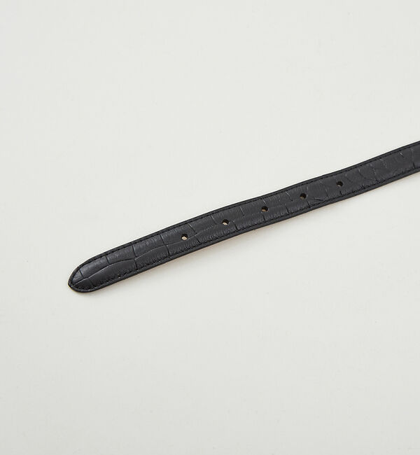 The Store by C' 「【ATELIER AMBOISE】Hバックル細ベルト クロコ型押し」|ベルト|