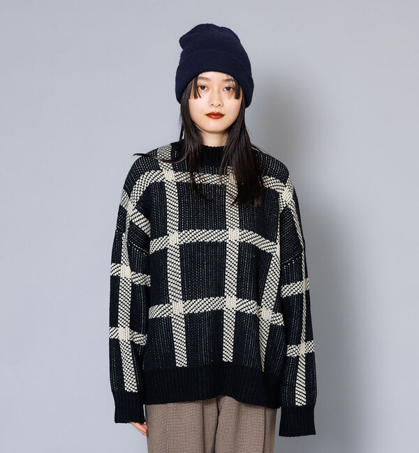 NOMINE「ビックチェックニット」|ニット・セーター|