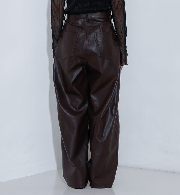 NOMINE「フェイクレザー カーブ パンツ」|その他|