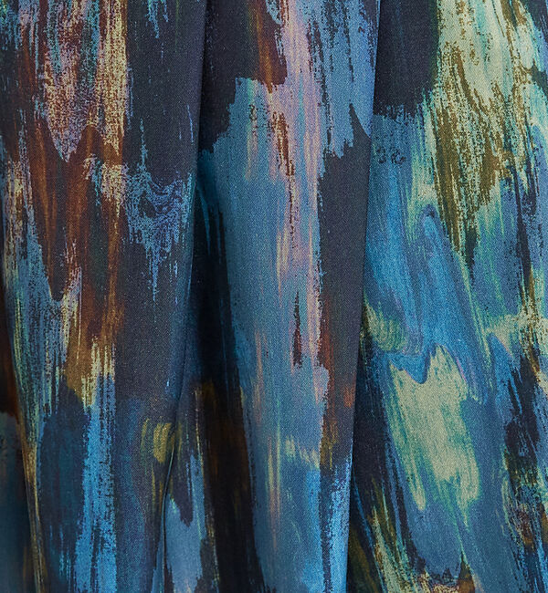 NOMINE「水彩アート ニュアンス柄 タックパンツ」|その他|