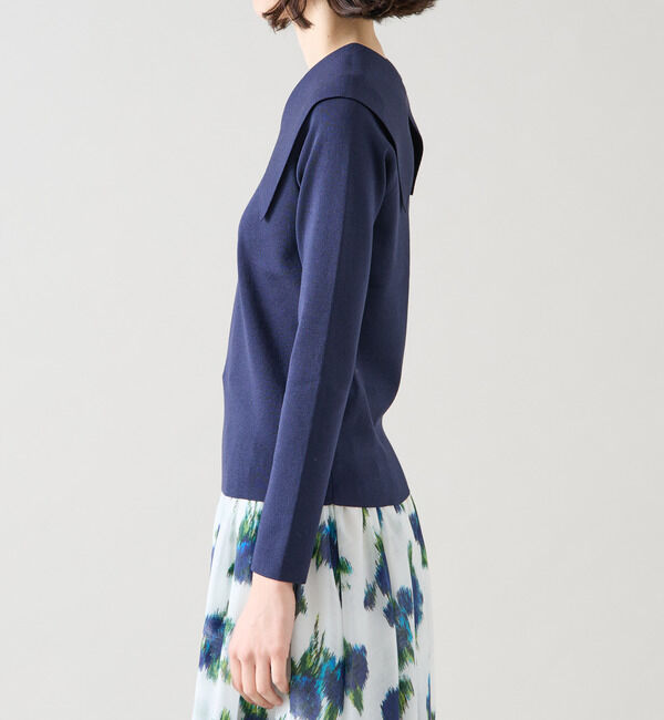 TIARA「ビッグカラーコンパクトニット」|ニット・セーター|