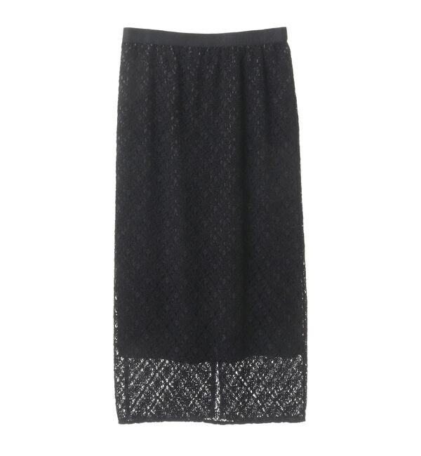Liesse「ロングレースタイトスカート」|スカート|ブラック