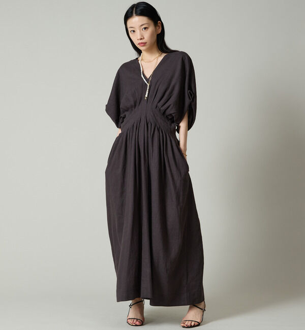 Liesse「V開きタックワンピース」|ワンピース|