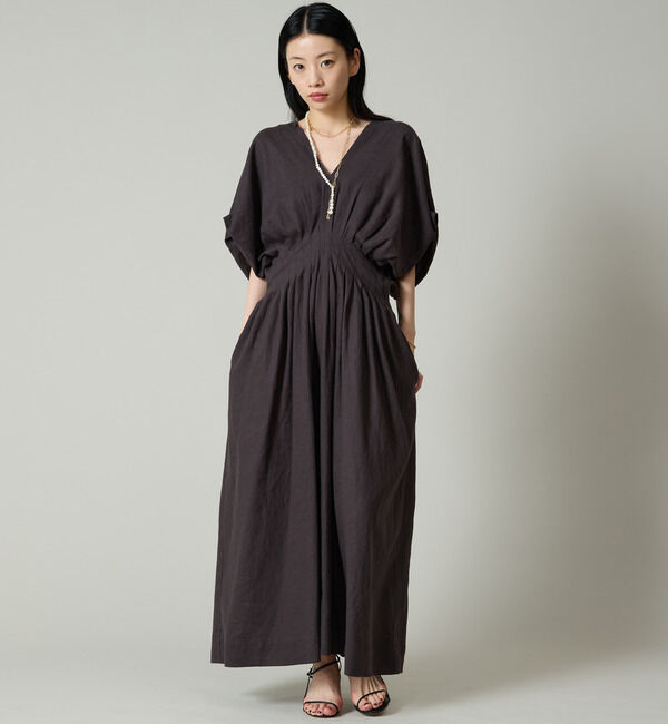 Liesse「V開きタックワンピース」|ワンピース|