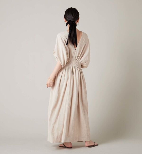 Liesse「V開きタックワンピース」|ワンピース|