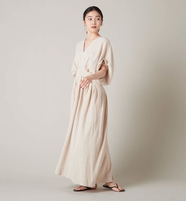 Liesse「V開きタックワンピース」|ワンピース|