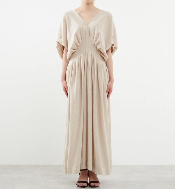 Liesse「V開きタックワンピース」|ワンピース|