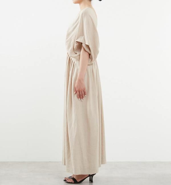 Liesse「V開きタックワンピース」|ワンピース|