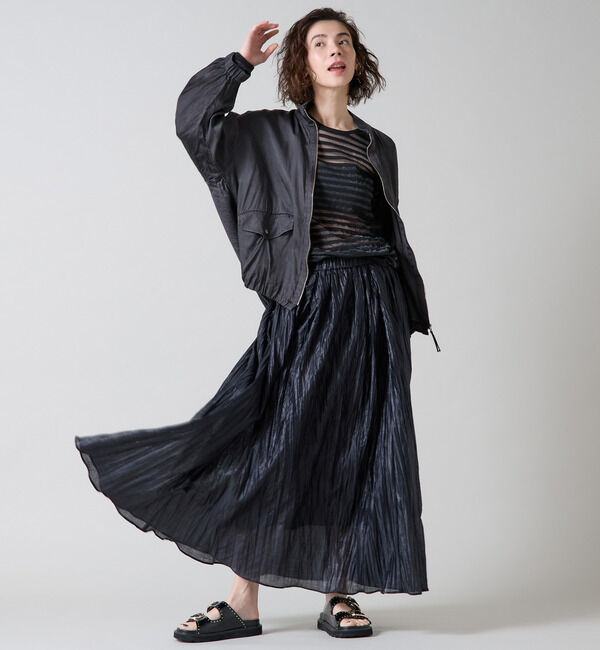 Liesse「サテンジップブルゾン」|その他|