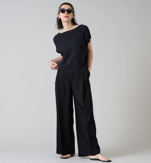 Liesse「《定番》麻調タックワイドパンツ」|その他|