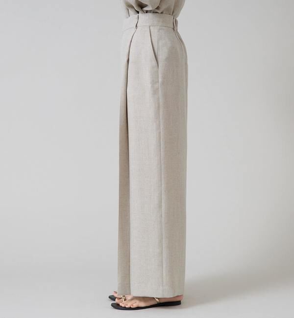 Liesse「《定番》麻調タックワイドパンツ」|その他|