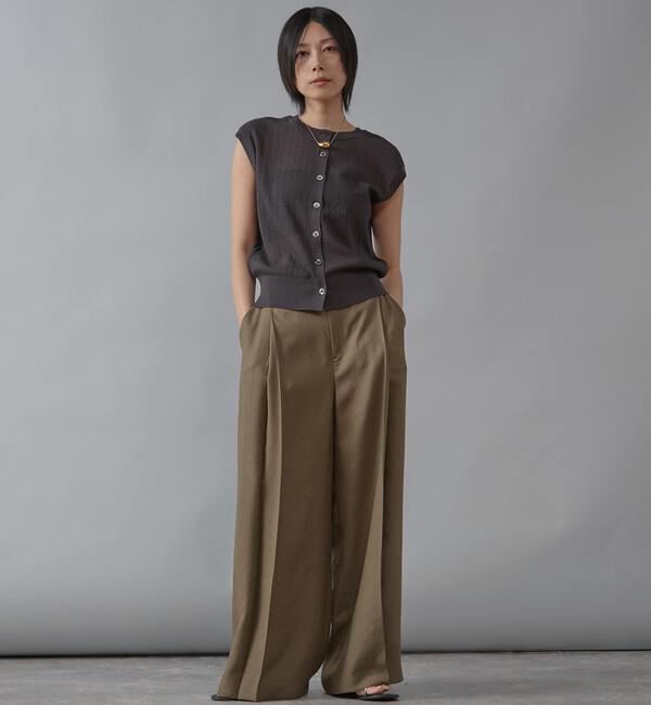 Liesse「《定番》麻調タックワイドパンツ」|その他|