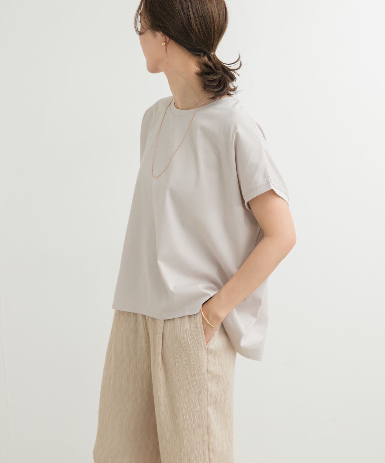 URBAN RESEARCH DOORS「『UR TECH』汗染み防止ドルマンTシャツ」|Tシャツ・カットソー|