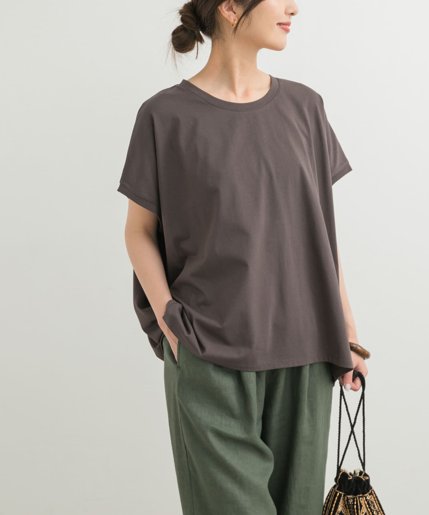 URBAN RESEARCH DOORS「『UR TECH』汗染み防止ドルマンTシャツ」|Tシャツ・カットソー|