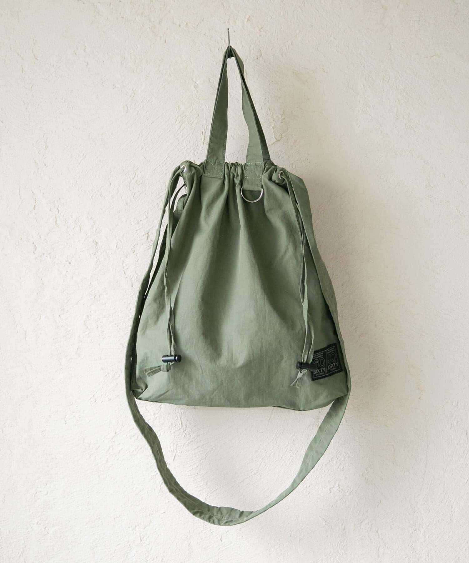 RODE SKO「『ユニセックス』ミニロクヨンギャザーショルダートート」|ショルダー・メッセンジャー|カーキ