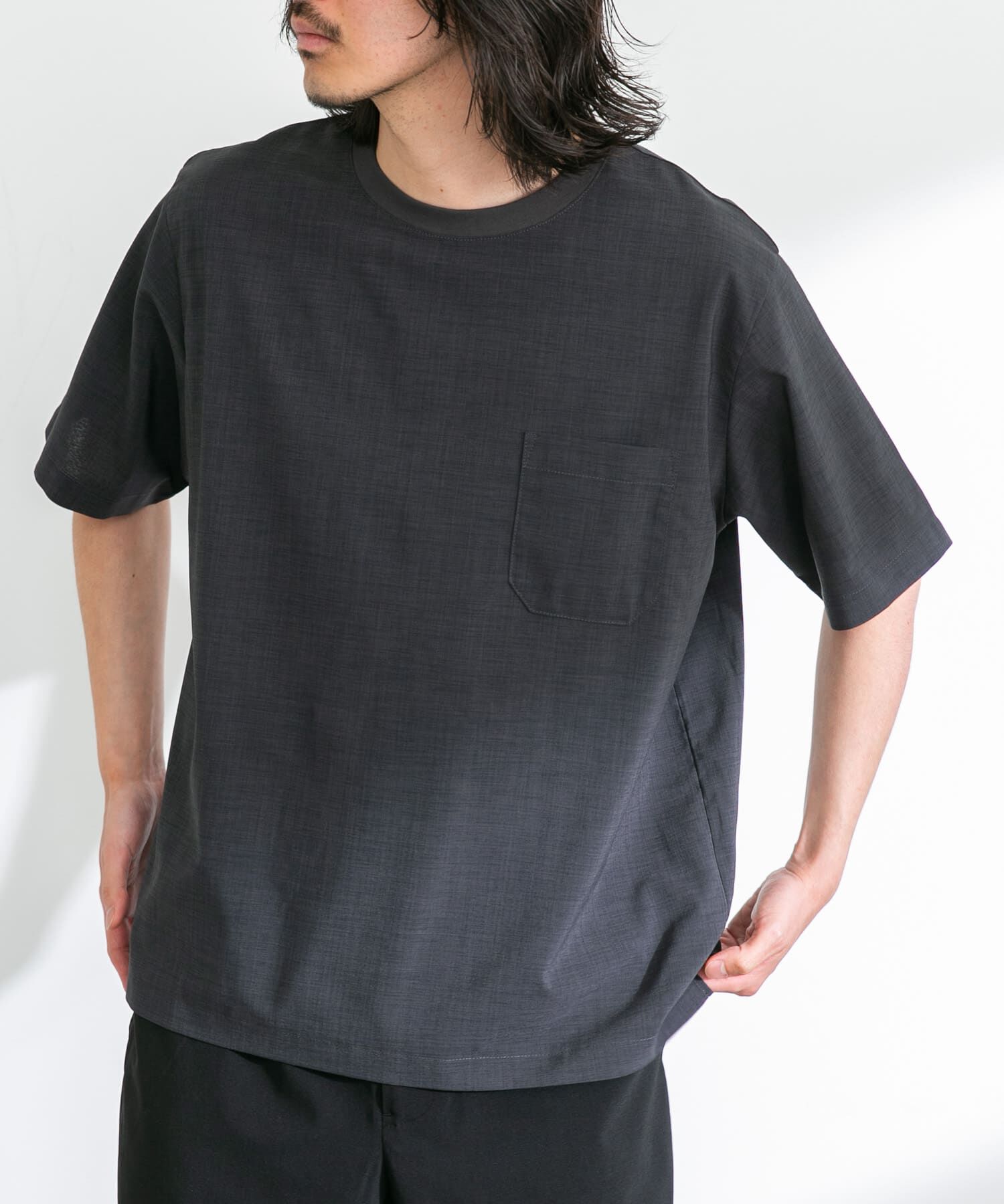 Sonny Label 「『吸水速乾』クイックドライリネンタッチTシャツ」|Tシャツ・カットソー|