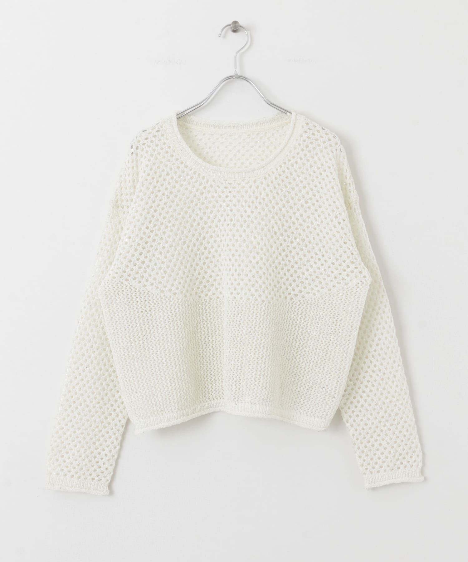 Sonny Label 「スパンコールメッシュニットプルオーバー」|ニット・セーター|