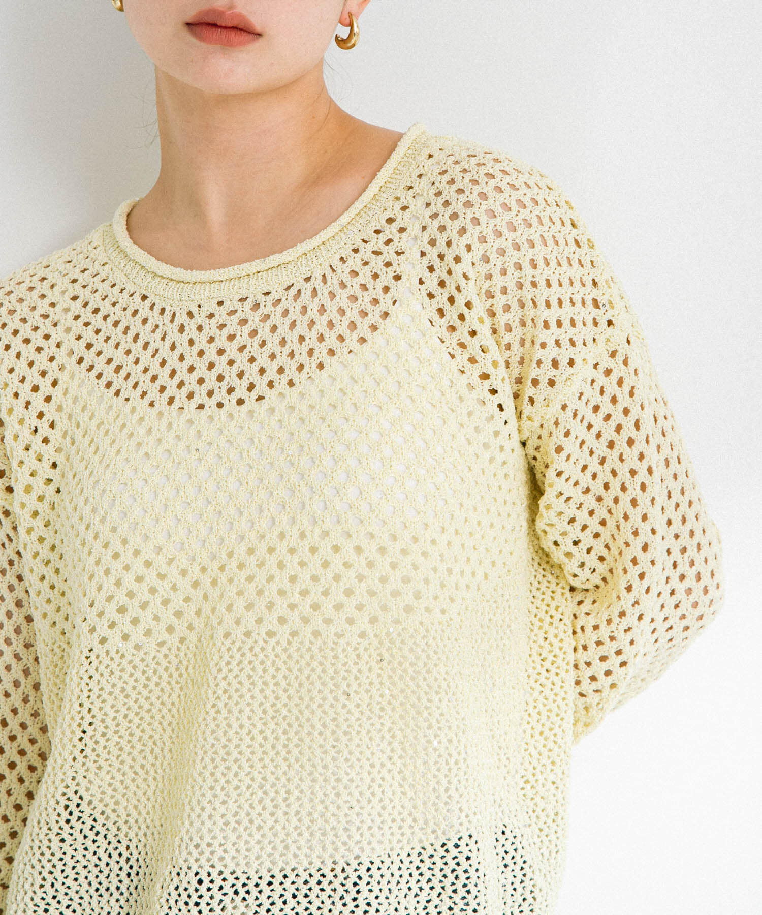 Sonny Label 「スパンコールメッシュニットプルオーバー」|ニット・セーター|