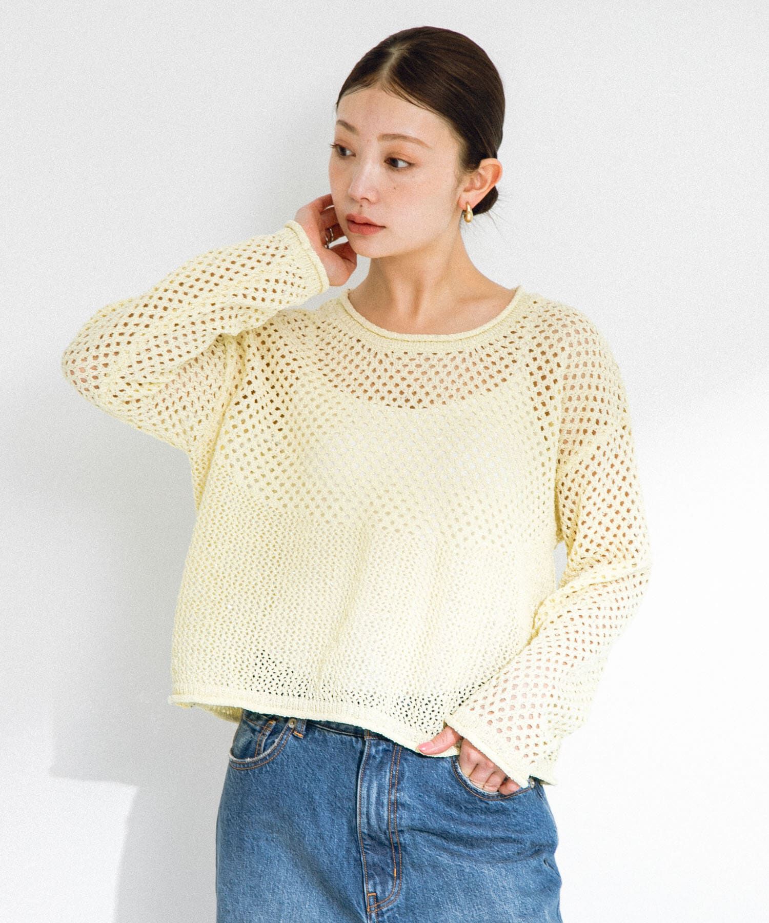 Sonny Label 「スパンコールメッシュニットプルオーバー」|ニット・セーター|