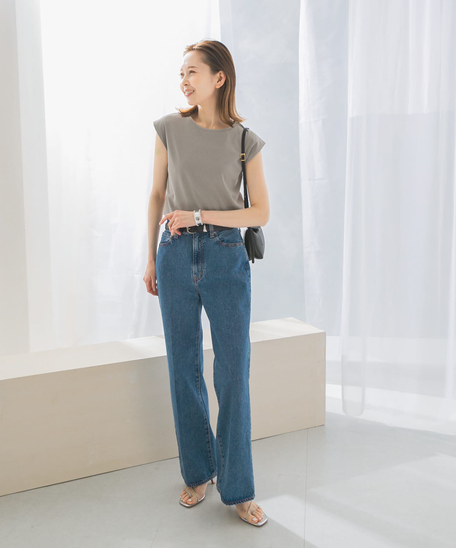 URBAN RESEARCH ROSSO「汗染防止フレンチリブTシャツ」|Tシャツ・カットソー|