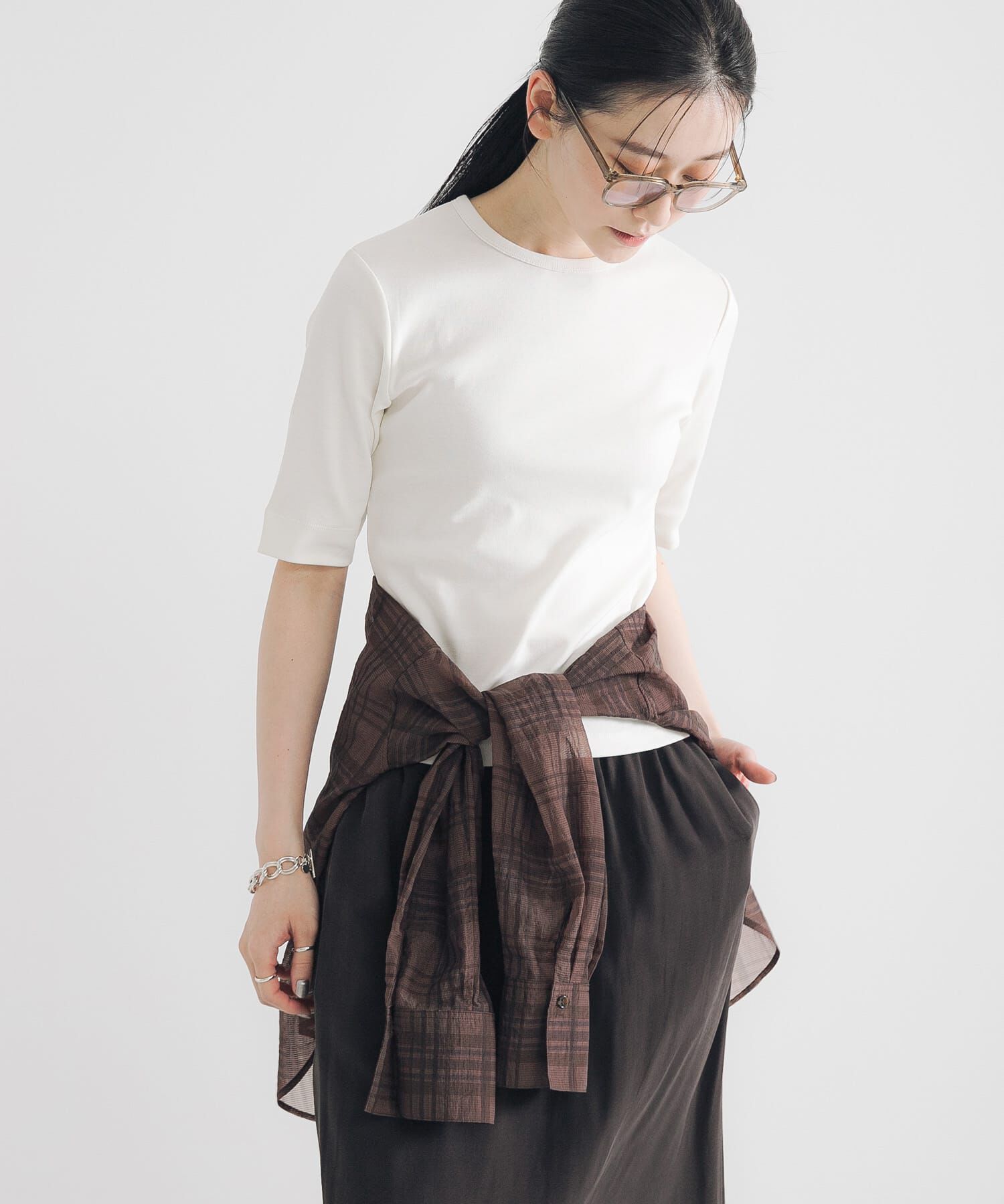 URBAN RESEARCH「汗ジミ防止ハーフスリーブカットソー」|Tシャツ・カットソー|