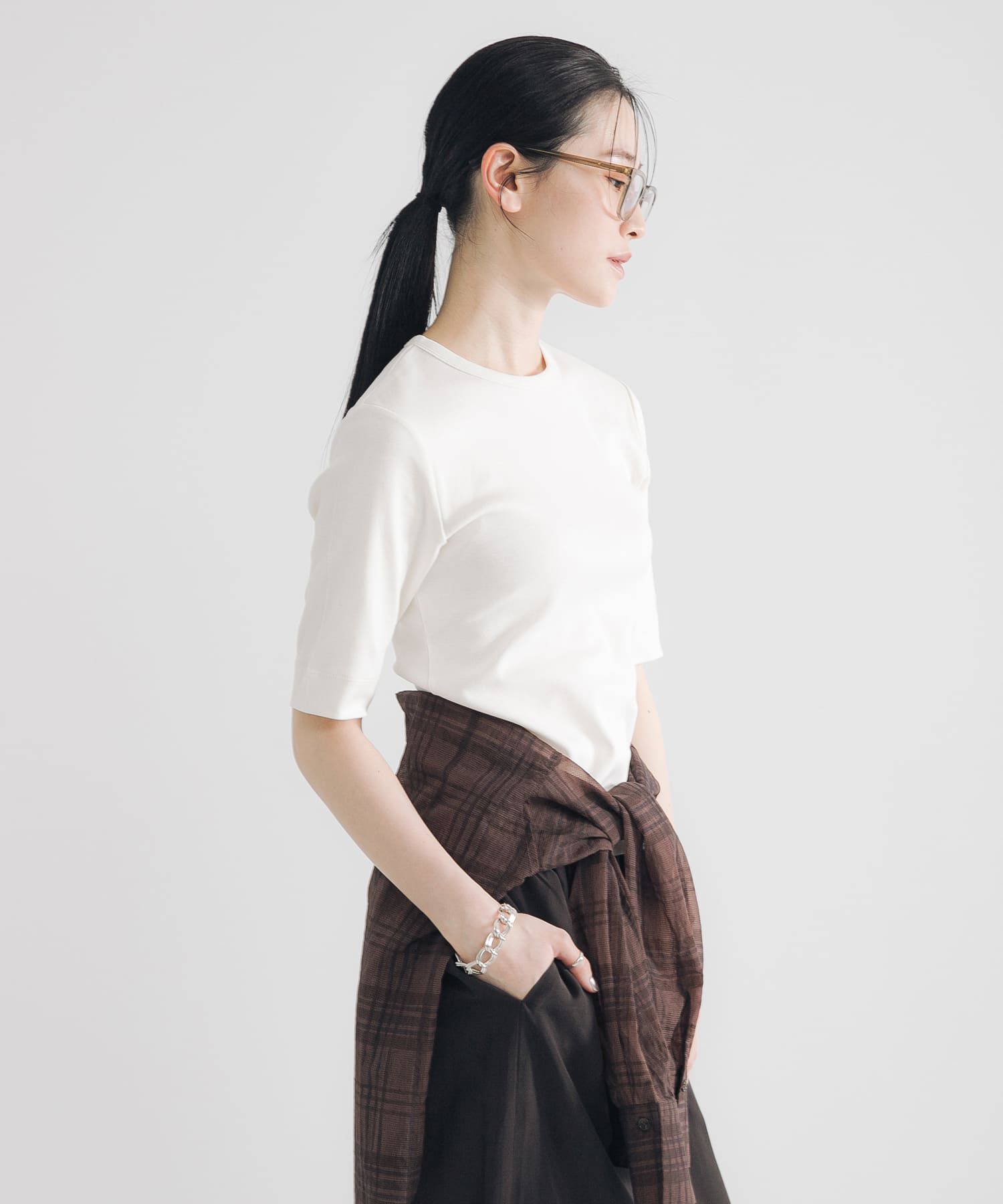 URBAN RESEARCH「汗ジミ防止ハーフスリーブカットソー」|Tシャツ・カットソー|