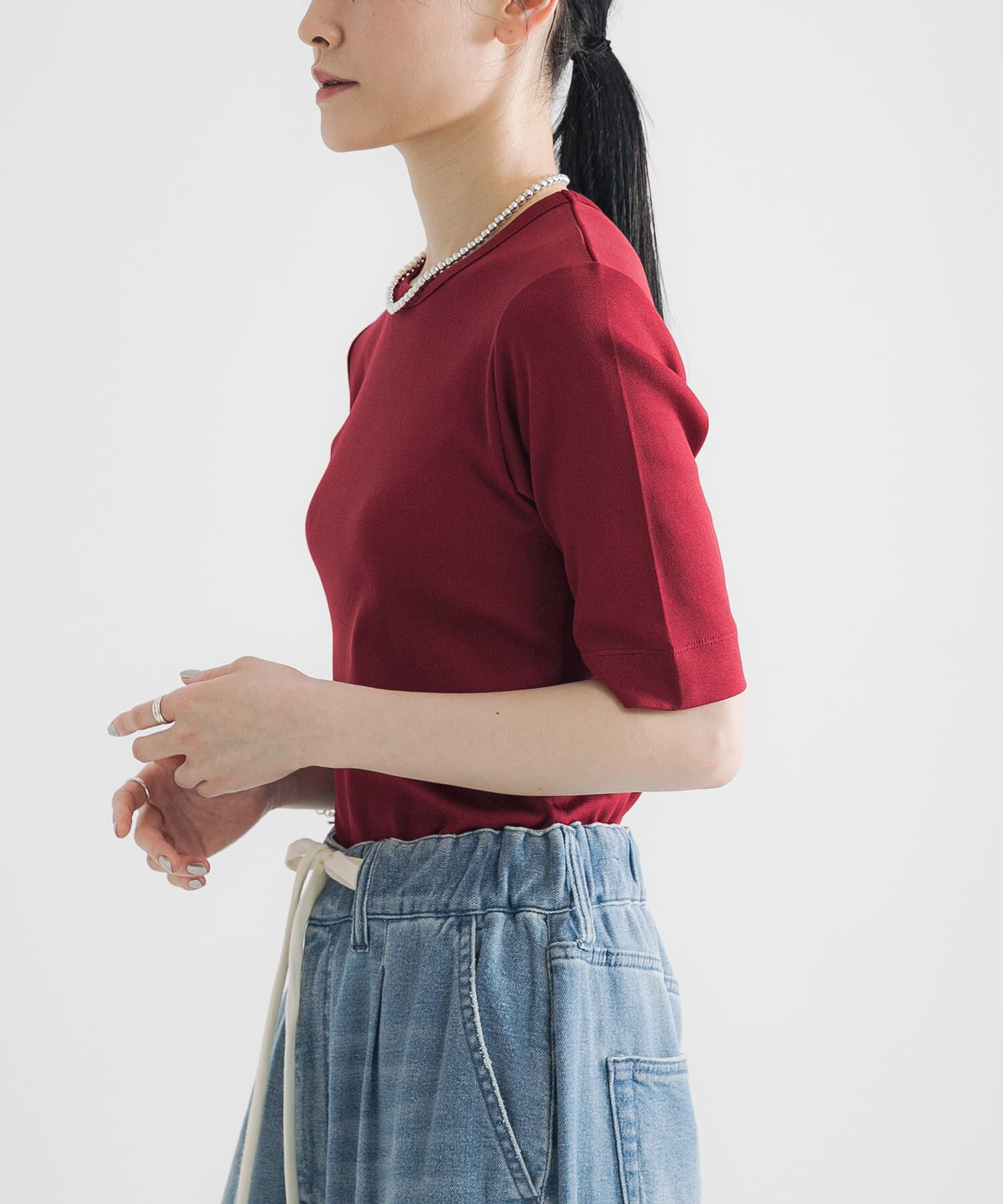 URBAN RESEARCH「汗ジミ防止ハーフスリーブカットソー」|Tシャツ・カットソー|