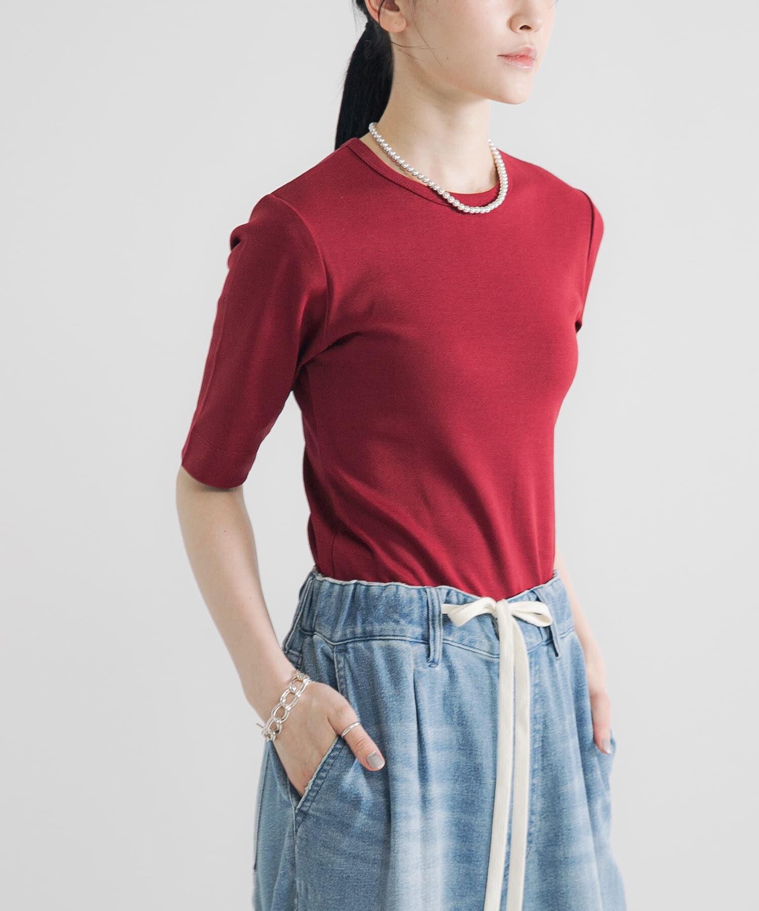 URBAN RESEARCH「汗ジミ防止ハーフスリーブカットソー」|Tシャツ・カットソー|