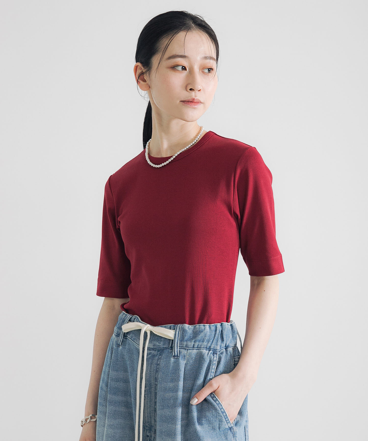 URBAN RESEARCH「汗ジミ防止ハーフスリーブカットソー」|Tシャツ・カットソー|