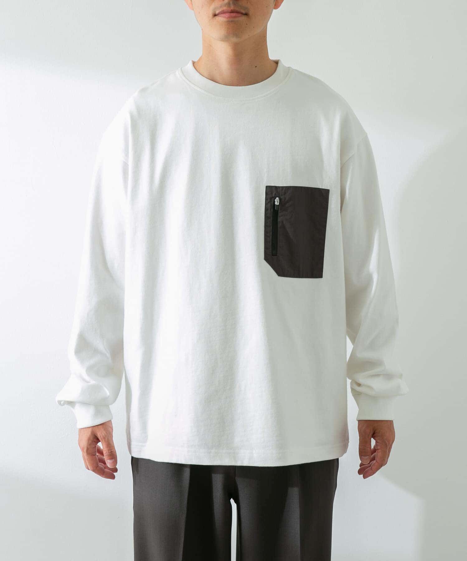 Sonny Label 「ヘビーウェイトナイロン布帛ポケットロングスリーブTシャツ」|Tシャツ・カットソー|