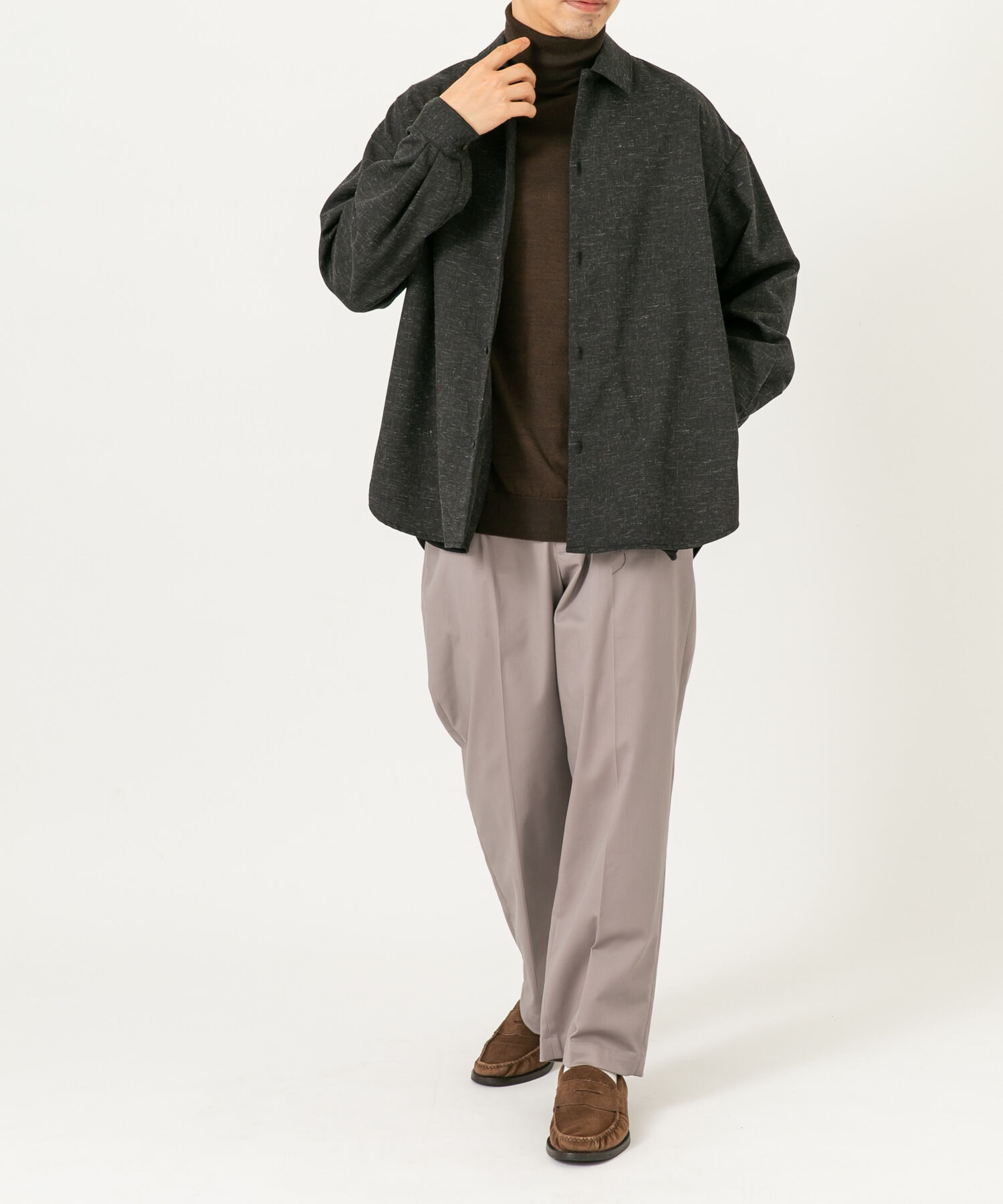 URBAN RESEARCH ROSSO「ネップデザインサイドポケットシャツ」|シャツ・ブラウス|