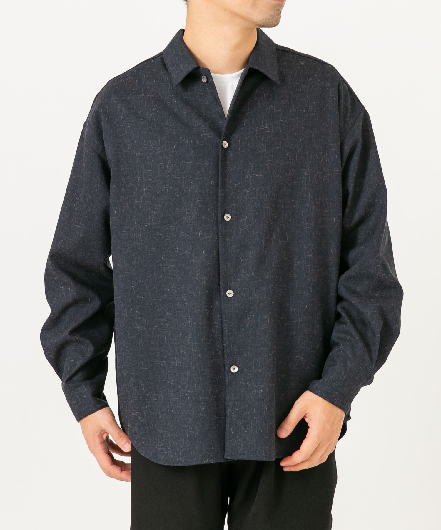 URBAN RESEARCH ROSSO「ネップデザインサイドポケットシャツ」|シャツ・ブラウス|