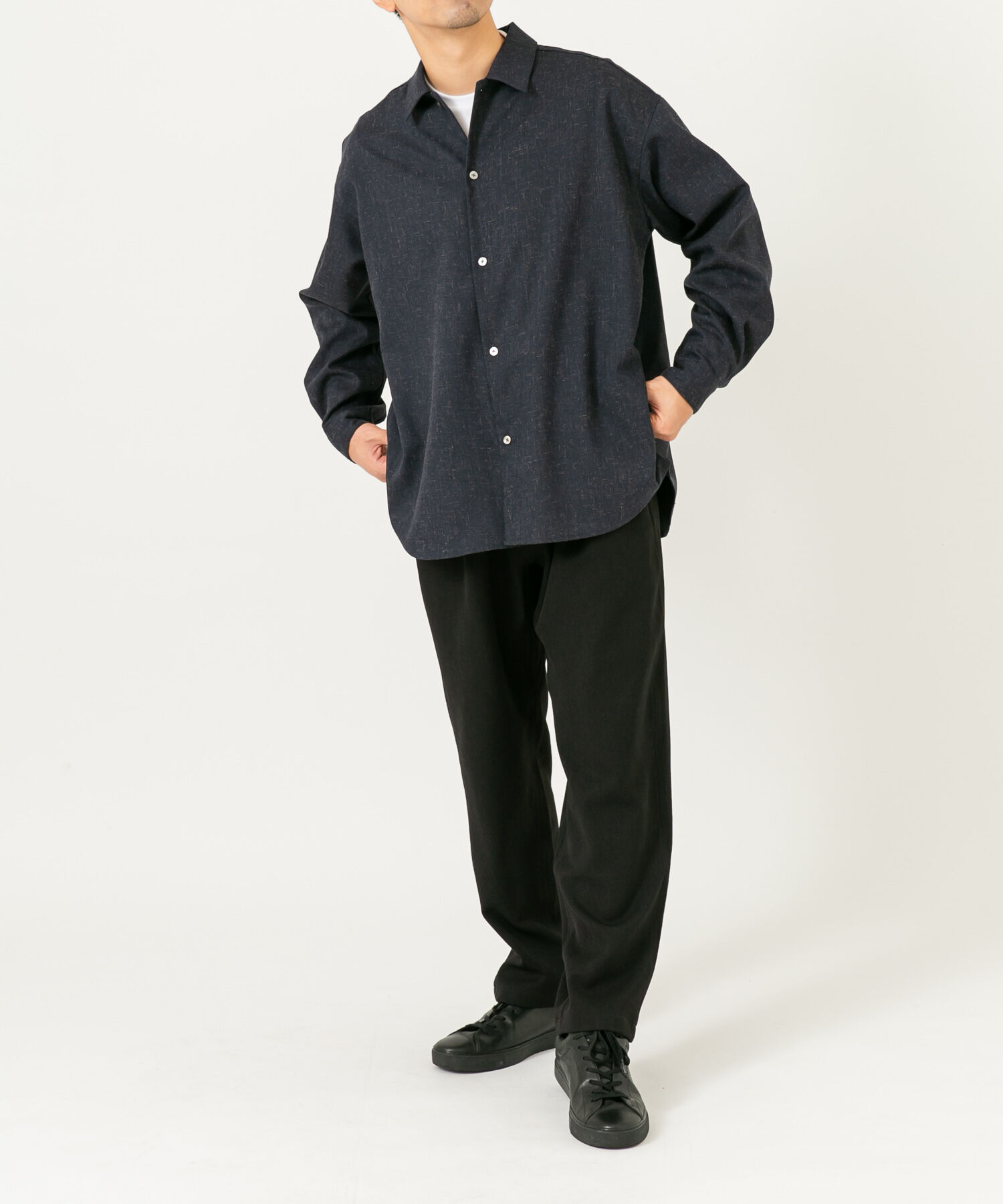 URBAN RESEARCH ROSSO「ネップデザインサイドポケットシャツ」|シャツ・ブラウス|