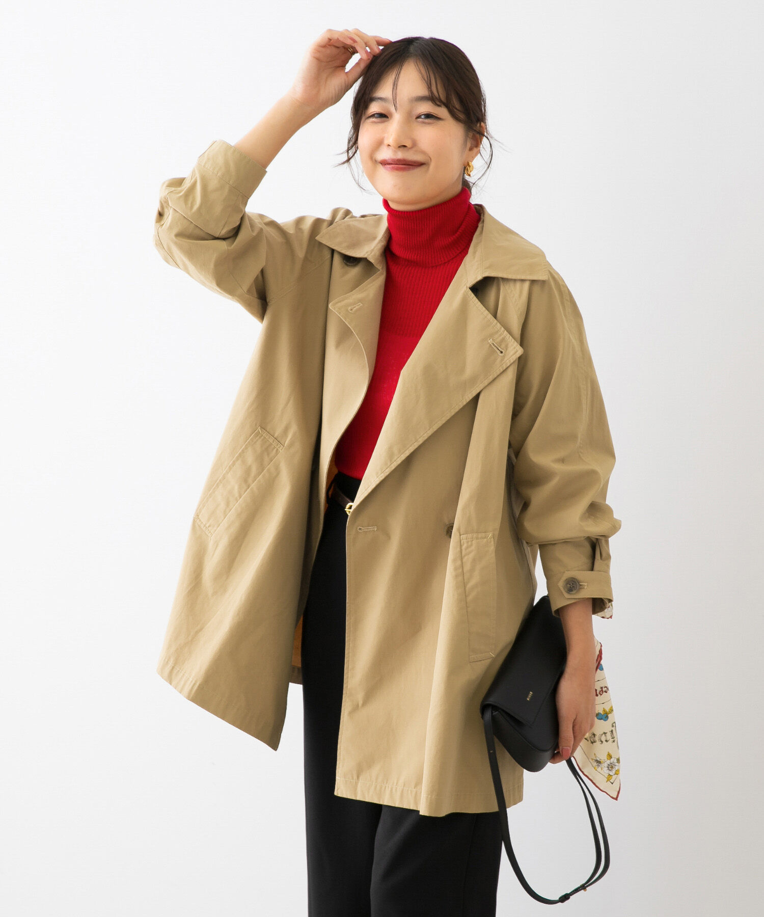 URBAN RESEARCH ROSSO「F by ROSSO　オーバーサイズライトコート」|ノーカラーコート|ベージュ