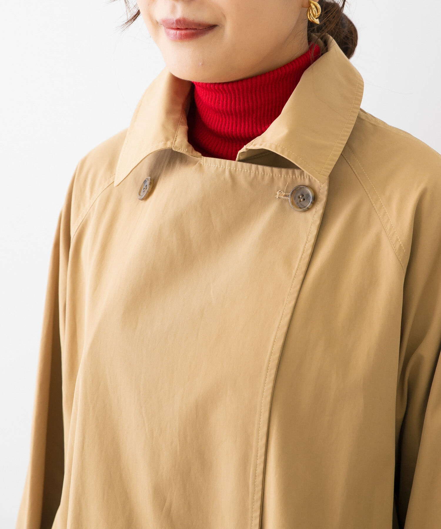 URBAN RESEARCH ROSSO「F by ROSSO　オーバーサイズライトコート」|ノーカラーコート|