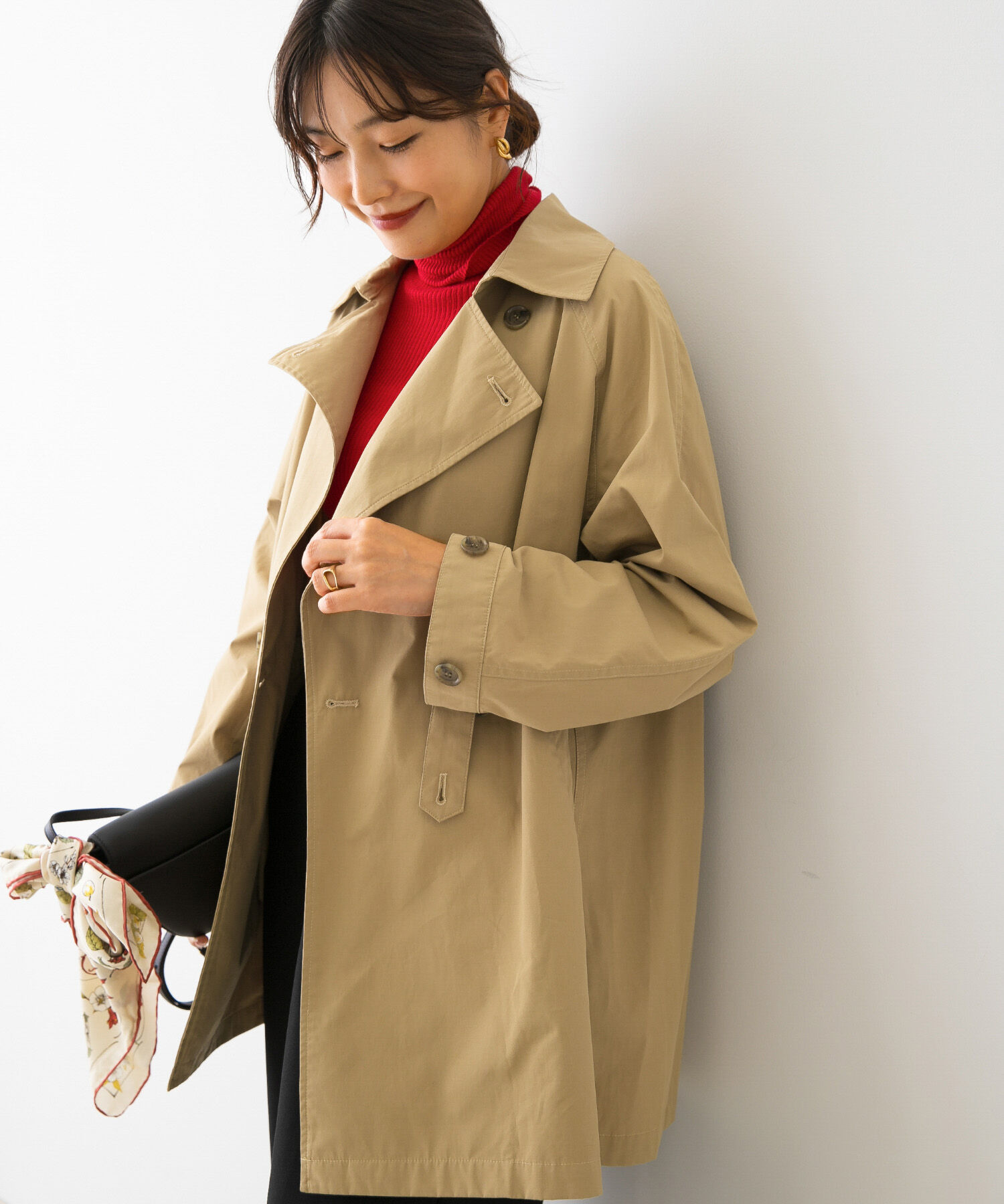 URBAN RESEARCH ROSSO「F by ROSSO　オーバーサイズライトコート」|ノーカラーコート|