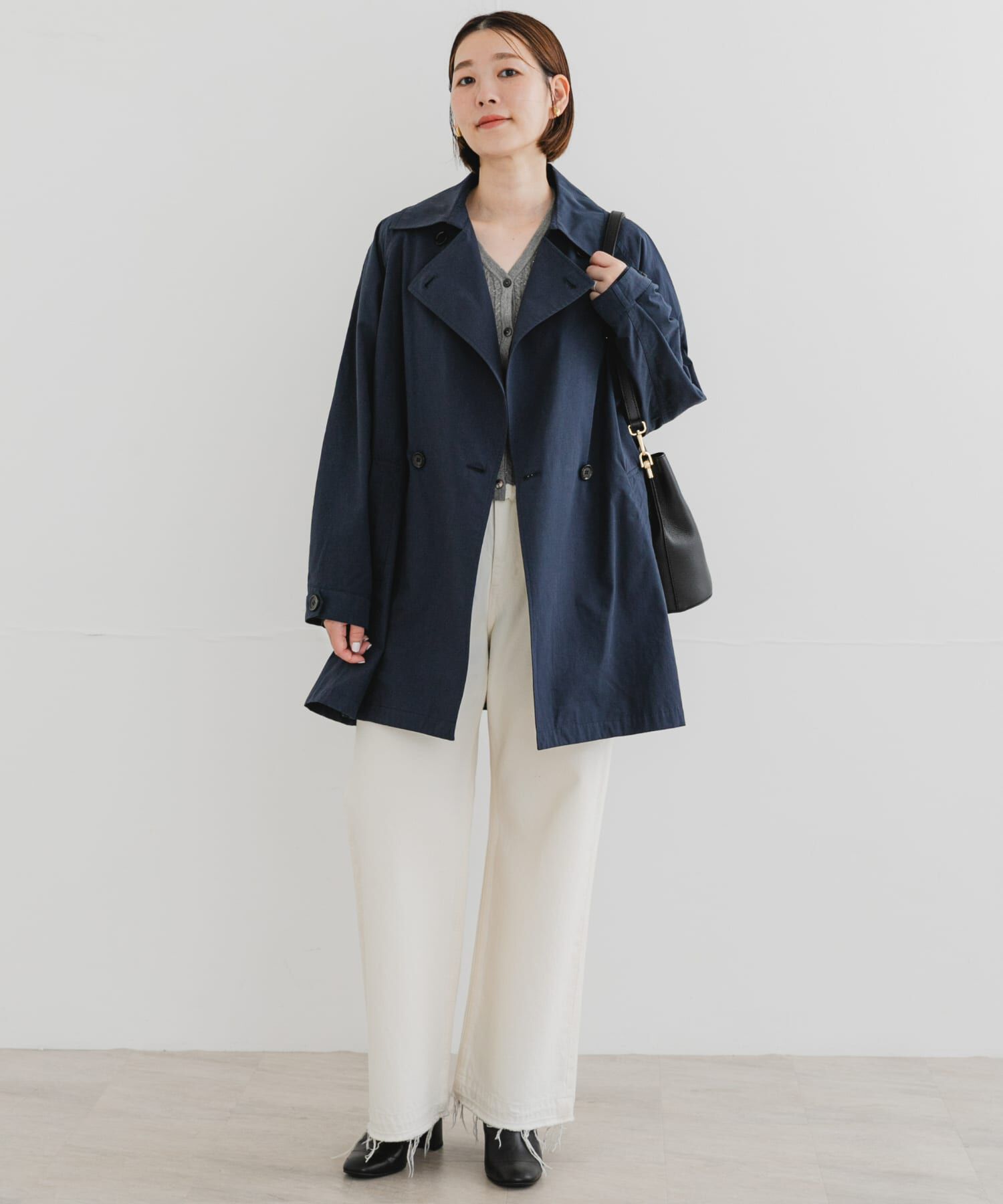 URBAN RESEARCH ROSSO「F by ROSSO　オーバーサイズライトコート」|ノーカラーコート|