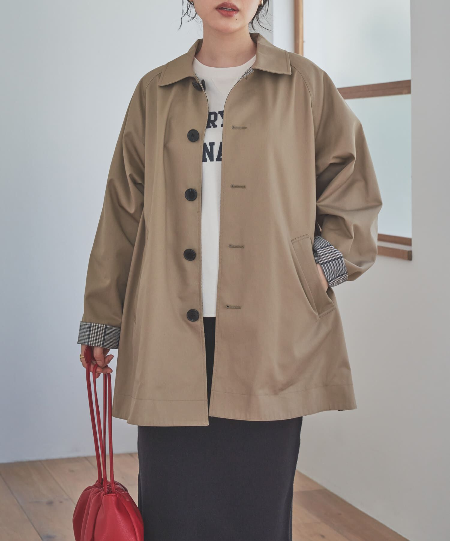 URBAN RESEARCH DOORS「リバーシブルステンカラーコート」|ステンカラーコート|