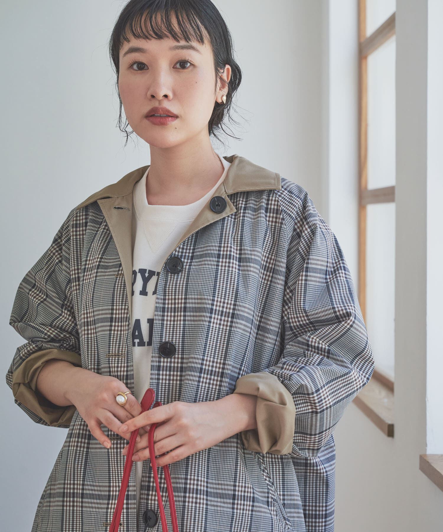 URBAN RESEARCH DOORS「リバーシブルステンカラーコート」|ステンカラーコート|