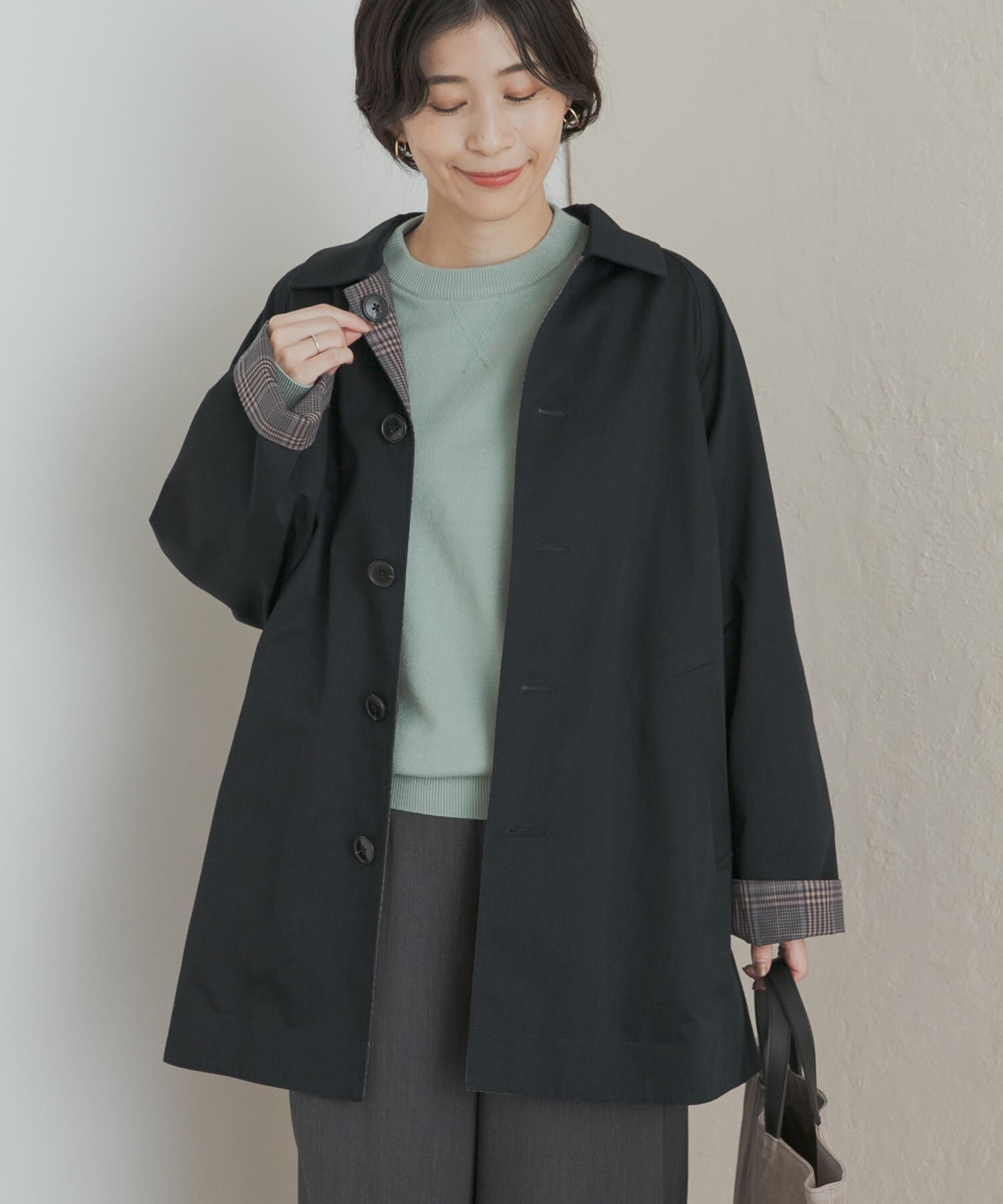 URBAN RESEARCH DOORS「リバーシブルステンカラーコート」|ステンカラーコート|