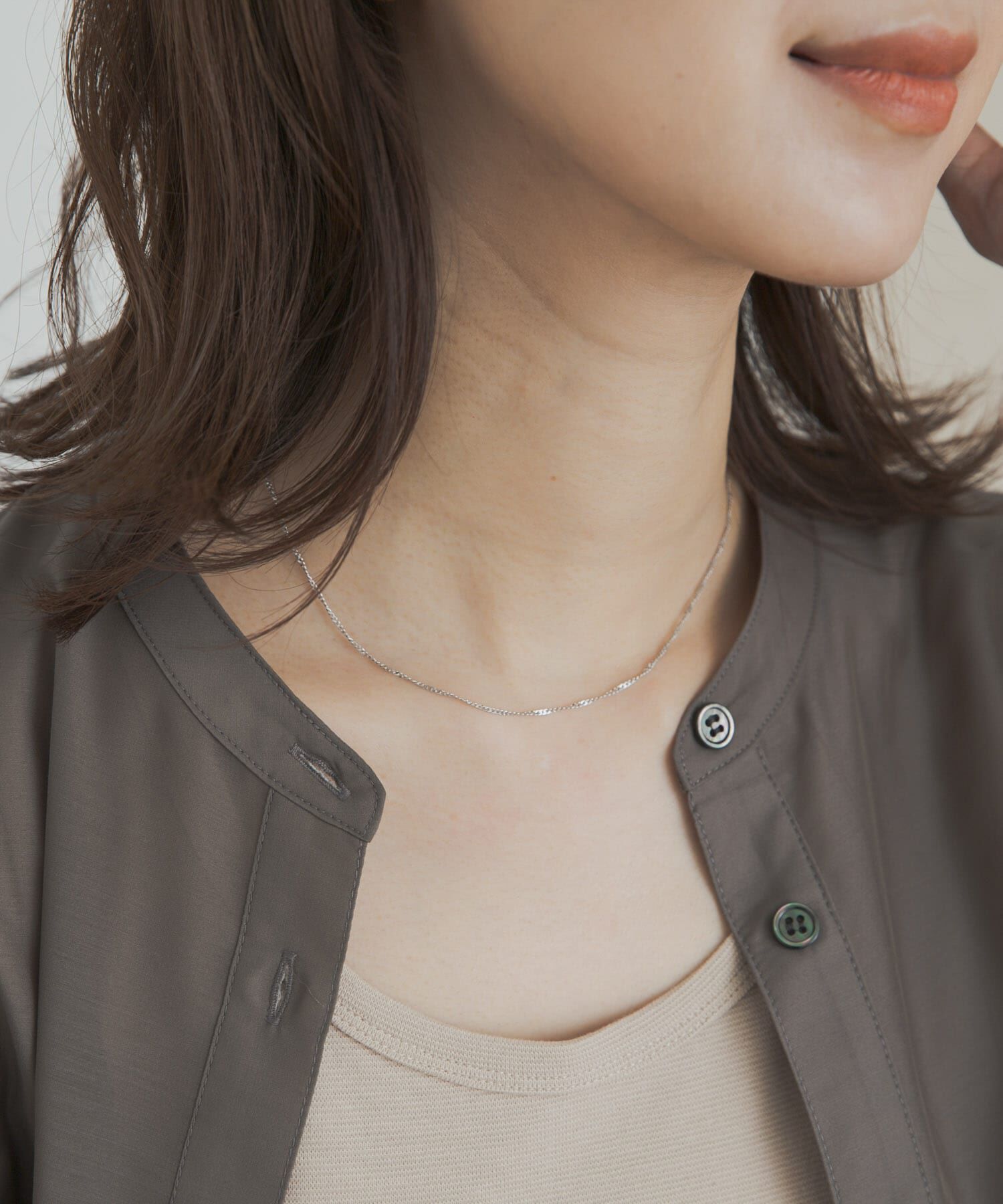 URBAN RESEARCH DOORS「ツイストチェーンショートネックレス」|ネックレス|シルバー