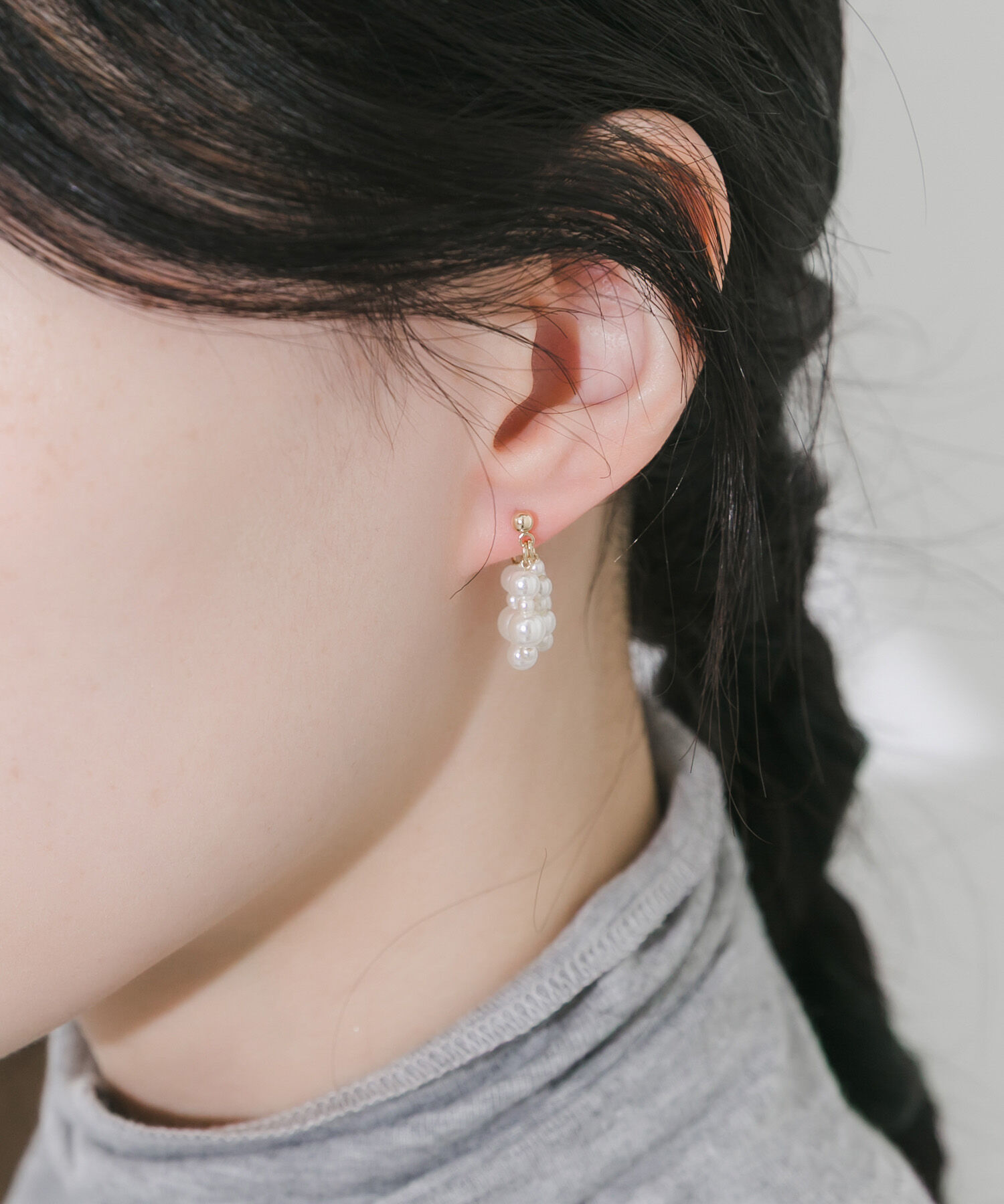 SMELLY「ランダムパールレイヤードピアス」|ピアス|