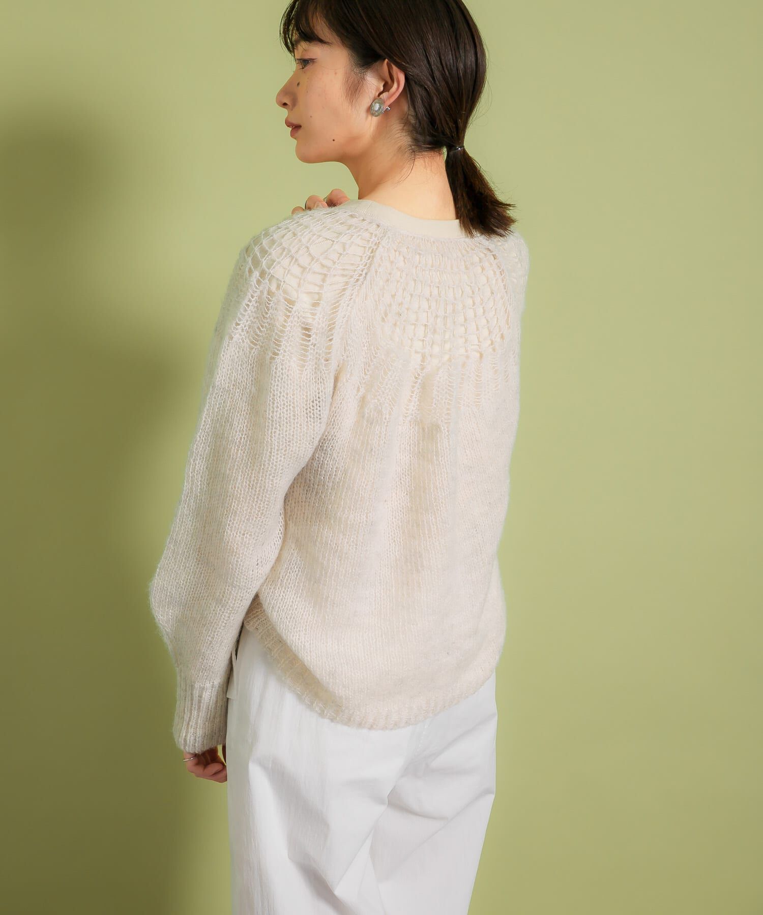  「メッシュネックニット」|ニット・セーター|