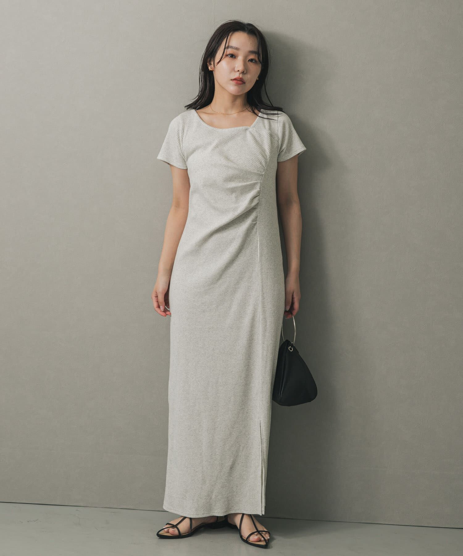 SENSE OF PLACE by URBAN RESEARCH「アシメネックリブワンピース」|ワンピース|