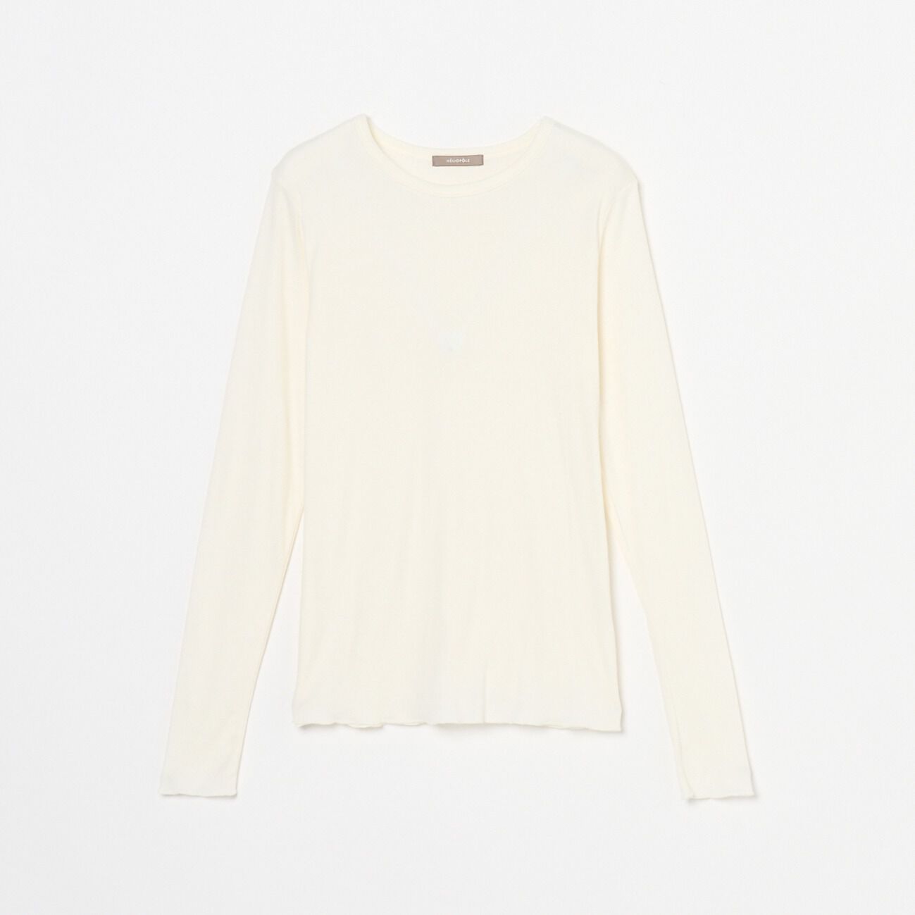 HELIOPOLE「HELIOPOLE 【smooth skin series】CASHCOTTON CREW」|Tシャツ・カットソー|アイボリー