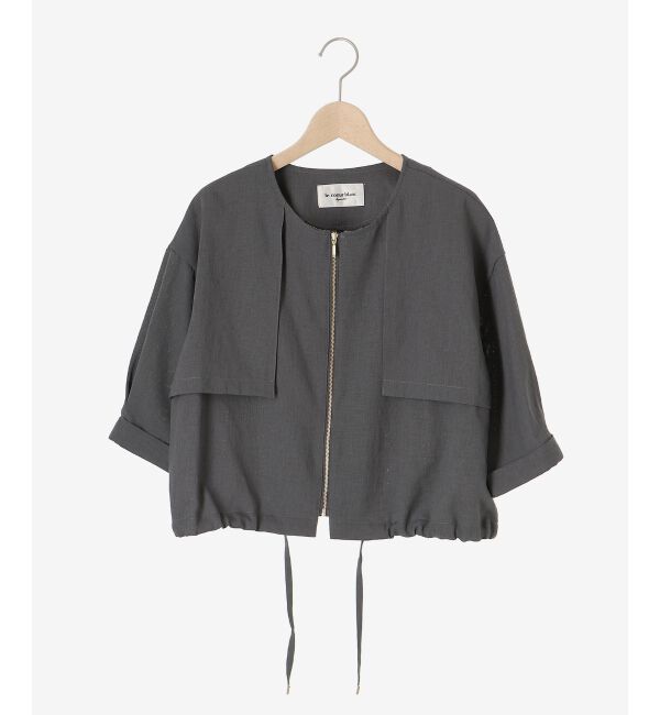  「《手洗い可能》リネンライクライトブルゾン」|ブルゾン・スタジャン|
