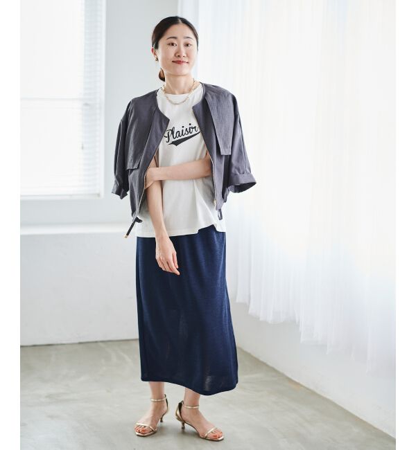  「《手洗い可能》リネンライクライトブルゾン」|ブルゾン・スタジャン|