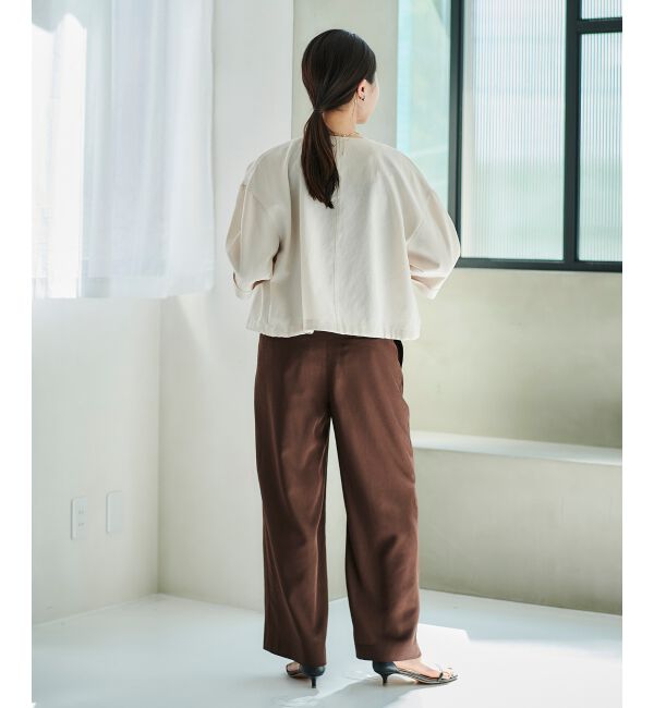  「《手洗い可能》リネンライクライトブルゾン」|ブルゾン・スタジャン|