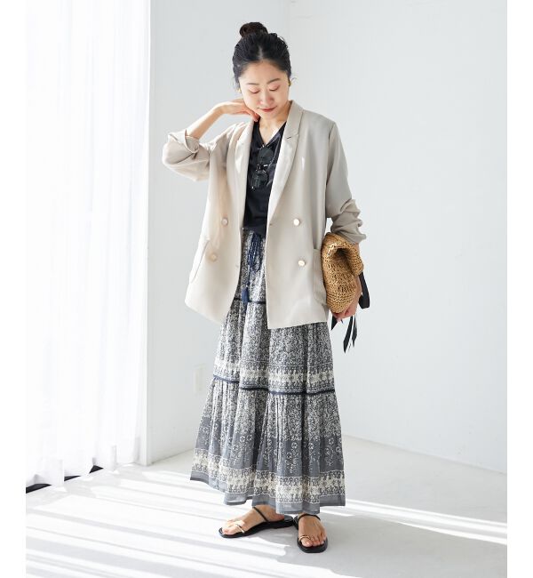  「グログランテープ柄編みペーパーバッグ」|かごバッグ|