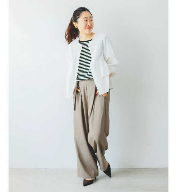  「《大人気マストアイテム！》カラミタンブラーフリルブルゾン」|ブルゾン・スタジャン|